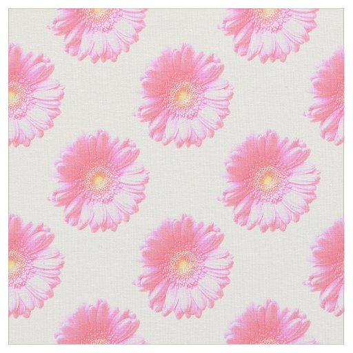 Light pink gerbera daisy fabric