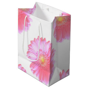 Light pink gerbera daisy medium gift bag