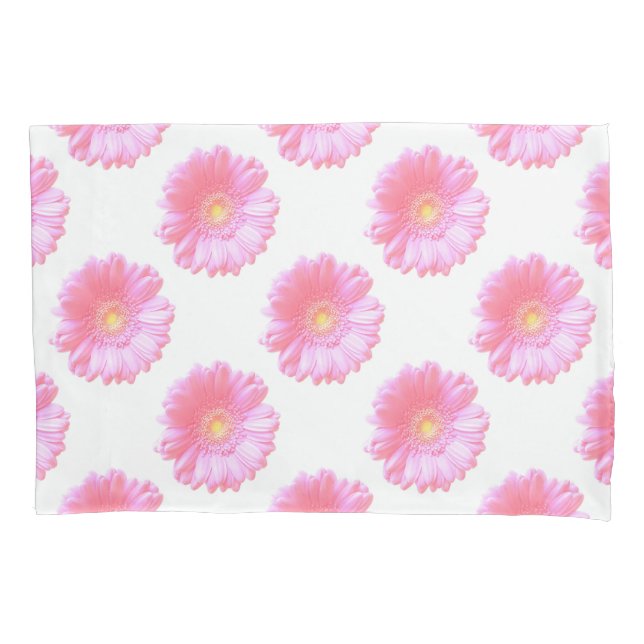 Light pink gerbera daisy pillow case (Front)