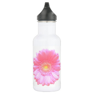 Light pink gerbera daisy water bottle