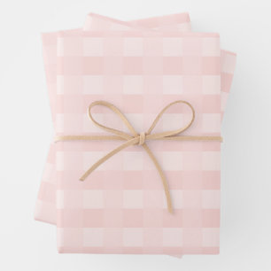 Light Pink Gingham Pattern Wrapping Paper