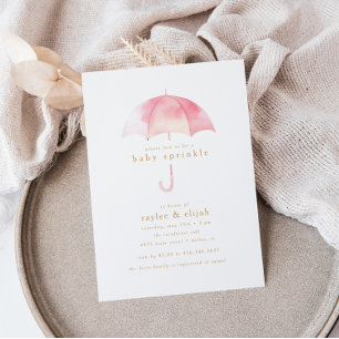 Light Pink Girl Baby Sprinkle Shower Event   Invitation
