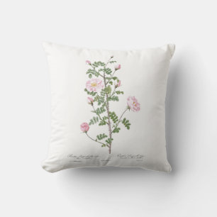 Light Pink Girly Flower Cottage Throw Pillow