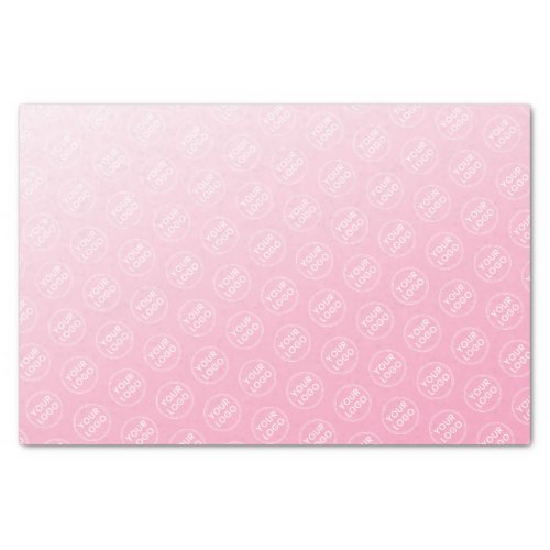 Light pink gradient logo business packaging tissue paper