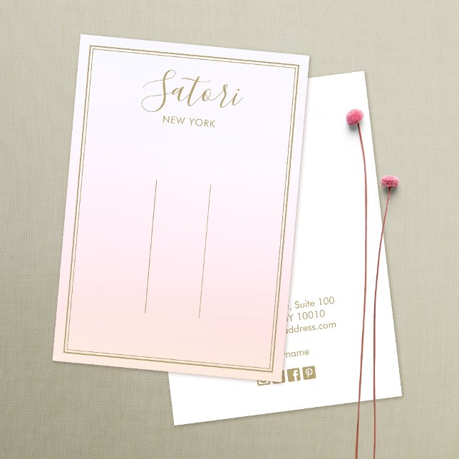 Light Pink Gradient Ombre Script Hair Clip Display (Creator Uploaded)