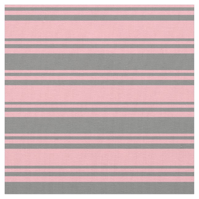 Light Pink & Gray Stripes Fabric (Close Up)