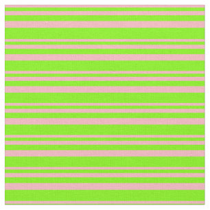 Light Pink & Green Colored Lined/Striped Pattern Fabric