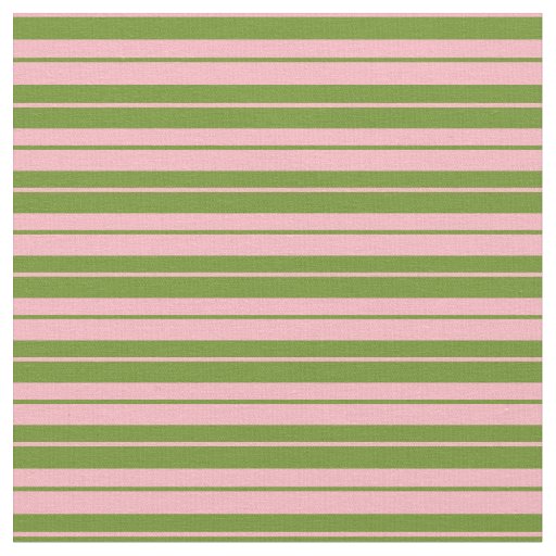 Light Pink & Green Colored Striped/Lined Pattern Fabric