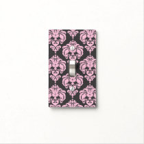 Light Pink & Grey Glam Pattern Modern Chic Light Switch Cover