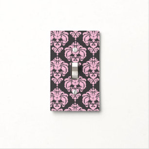 Light Pink & Grey Glam Pattern Modern Chic Switch Cover