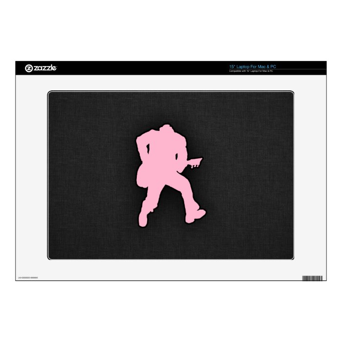 Light Pink Guitar Player 15" Laptop Skin