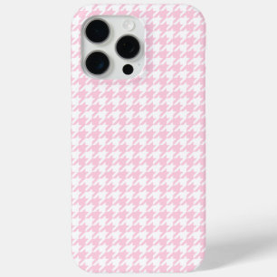 Light Pink Houndstooth Pattern iPhone 15 Pro Max Case