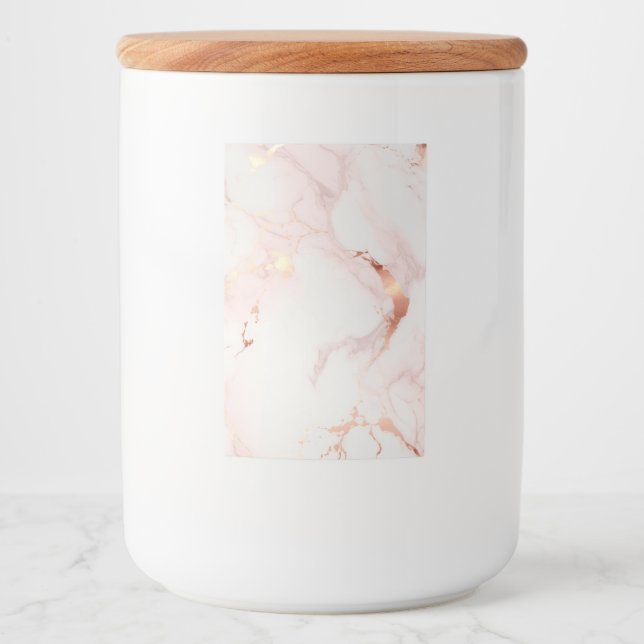 Light Pink Jar with Lid Food Label (Front)