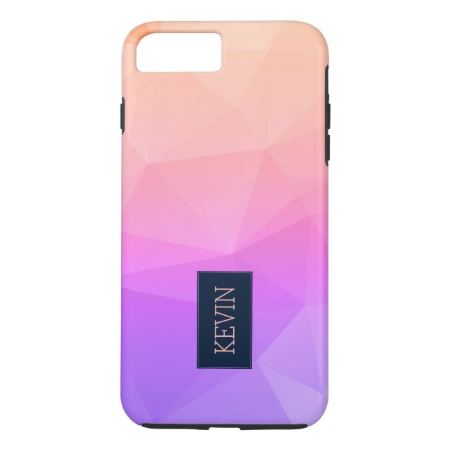 Light Pink & Lavender Modern Geometric Pattern Case-Mate iPhone Case (Back)