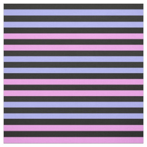 Light pink, Light baby blue, midnight black stipe Fabric