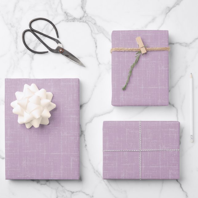 Light Pink Linen Wrapping Paper Sheets (Front)