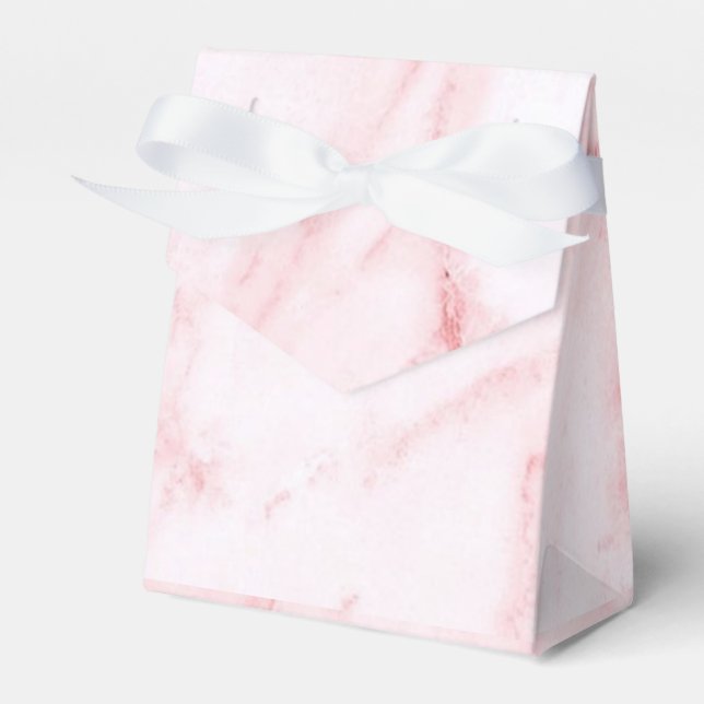 Light Pink Marble Favor Box (Front Side)