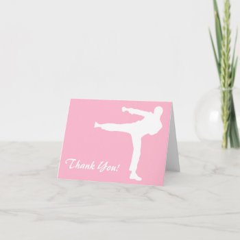 Light Pink Martial Arts Thank You Card by ColorStock at Zazzle