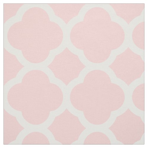 Light Pink Modern Quatrefoil Large Scale Fabric