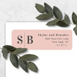 Light Pink Monogrammed Wedding Return Address Label<br><div class="desc">Minimal Simple Light Pink Monogrammed Wedding Return Address Labels. This modern wedding or any event address label design is simple and elegant with a plain solid background and trendy elegant couples monogram. Shown in the new Wedding Color. The Minimal Solid Color Wedding collection is sure to make your wedding memorable...</div>