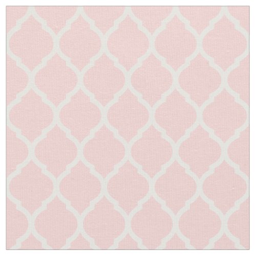 Light Pink Moroccan Quatrefoil Fabric