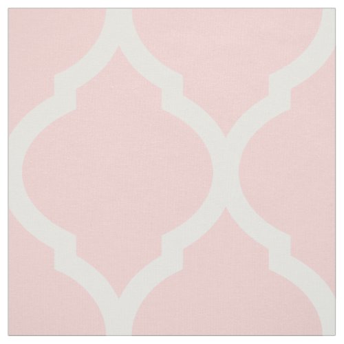 Light Pink Moroccan Quatrefoil Large Scale Fabric