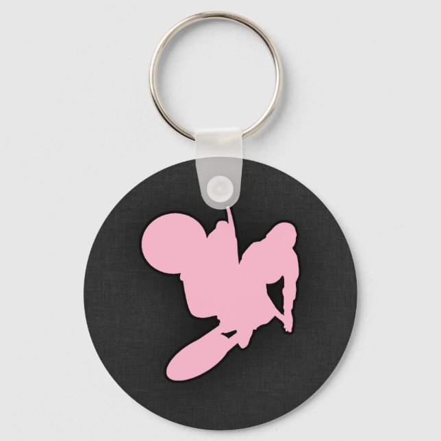 Light Pink Motocross Keychain (Front)