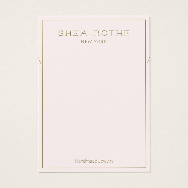 Light Pink Necklace Display Card (Front)