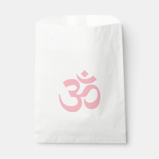 Light Pink Om Symbol Favor Bag (Front)
