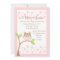 Light Pink Owl Baby Shower Invitation