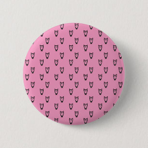 Light pink owl pattern pinback button