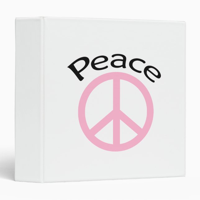 Light Pink Peace & Word Binder (Front/Spine)