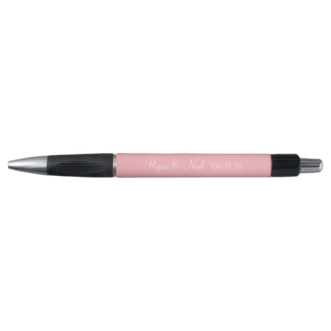 Light Pink Personalized Wedding Favors Pen (Front)