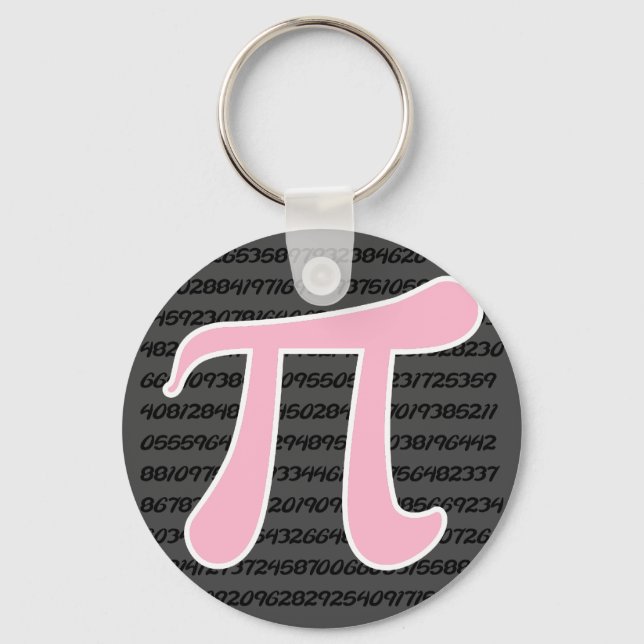 Light Pink Pi Symbol Keychain (Front)
