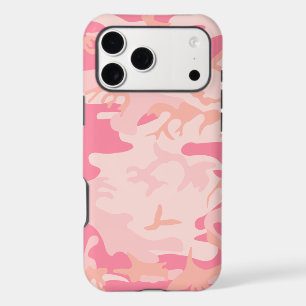 Light Pink, Pink, Peach Camouflage iPhone 17 Pro Max Case