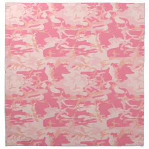 Light Pink, Pink, Peach Camouflage Cloth Napkin