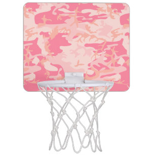 Light Pink, Pink, Peach Camouflage Mini Basketball Hoop