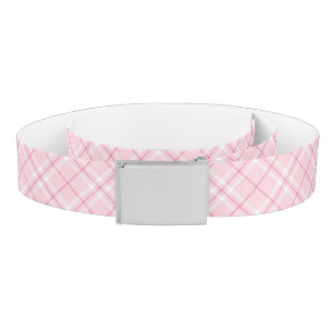Light Pink Plaid Belt