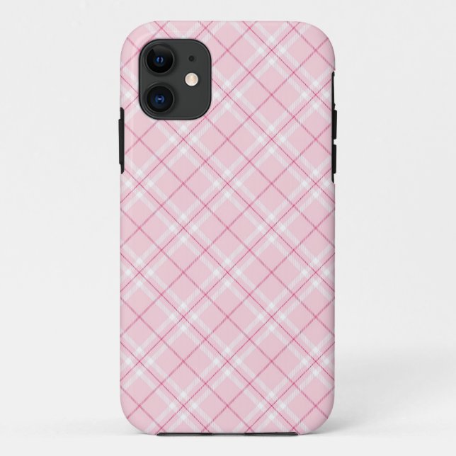 Light Pink Plaid Case-Mate iPhone Case (Back)