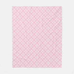 Light Pink Plaid Fleece Blanket