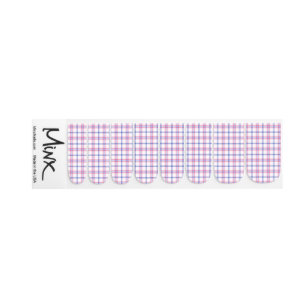 Light Pink Plaid Minx Nail Art Decals