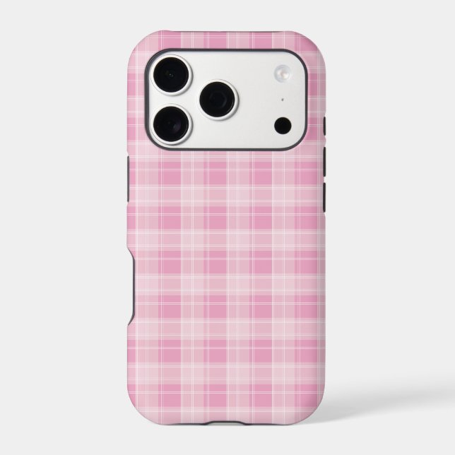 Light Pink Plaid Pattern Case-Mate iPhone Case (Back)