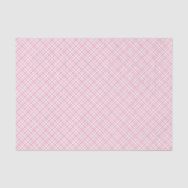 Light Pink Plaid Tissue Paper (Front)