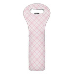 Light Pink Plaid Wine Bag