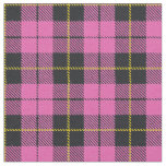 Light pink plaid yellow/gold/black stripe fabric