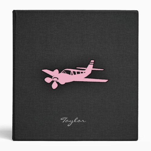 Light Pink Plane Binder