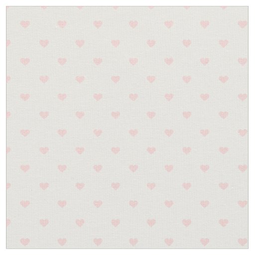 Light Pink Polka Dot Hearts Fabric
