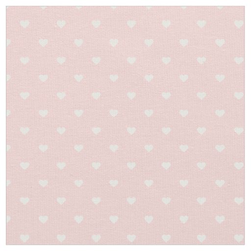 Light Pink Polka Dot Hearts Fabric