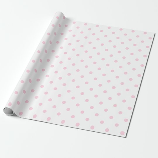light pink polka dots wrapping paper
