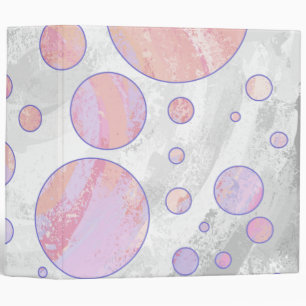 Light Pink Polka Dot Pattern 3 Ring Binder